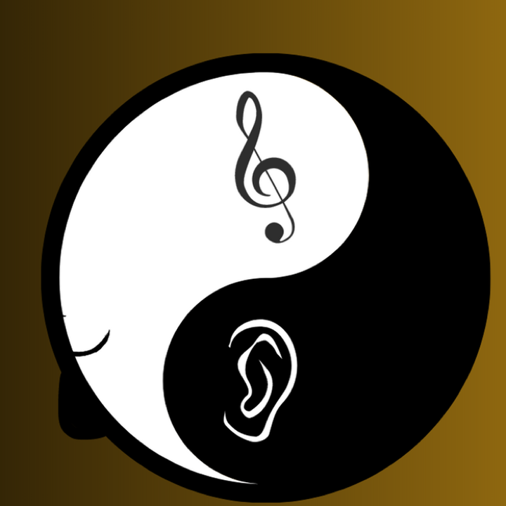 Ear Clef logo: a yin-yang formed by a treble clef and an ear, reading as a head in profile