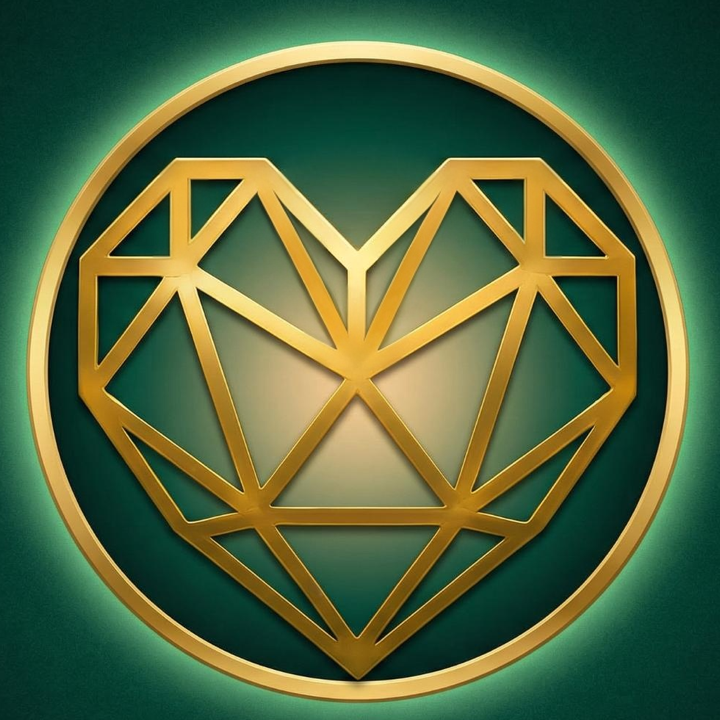 FIOH logo: a glowing geometric gold heart inside a gold ring